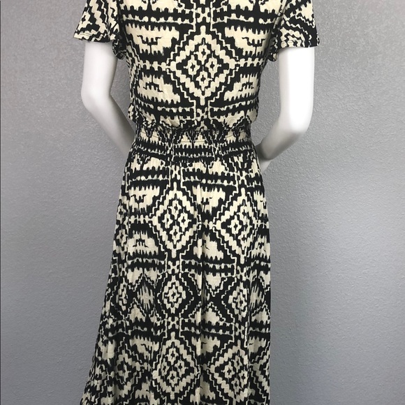 INC Black & Cream Maxi Dress Size Small - Picture 3 of 3